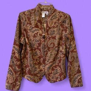 Coldwater Creek Boho Paisley Jacket